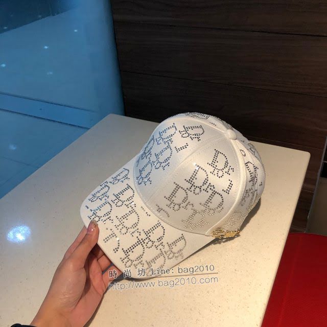 Dior新品女帽子 迪奧燙鑽棒球帽鴨舌帽  mm1461